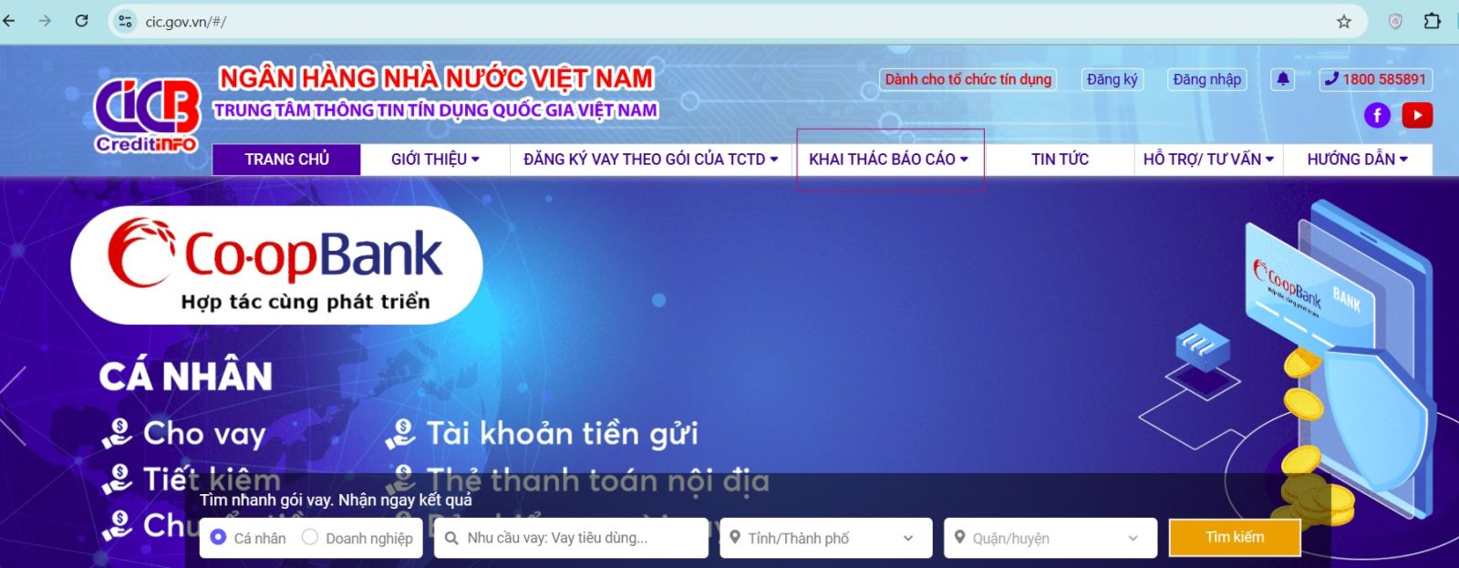 Kiểm tra nợ xấu trên CIC