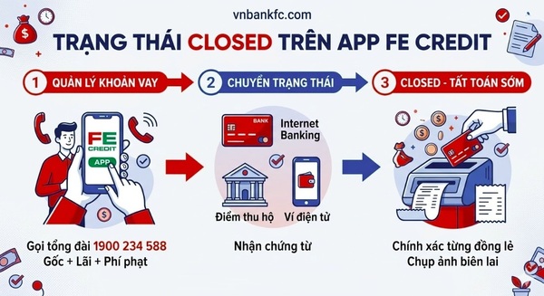 App FE Online báo Closed khi thanh toán khoản vay