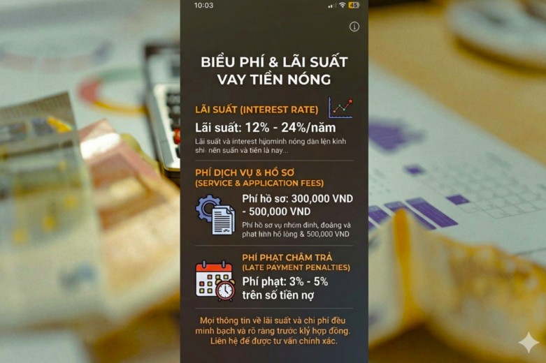 Lãi suấ và chi phí vay tiền nóng