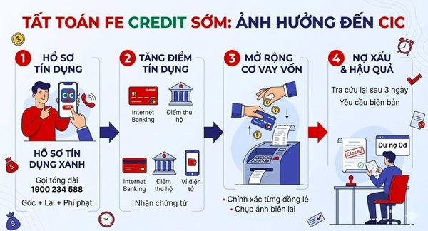 Tất toán khoản vay sớm có ảnh hưởng đến CIC không